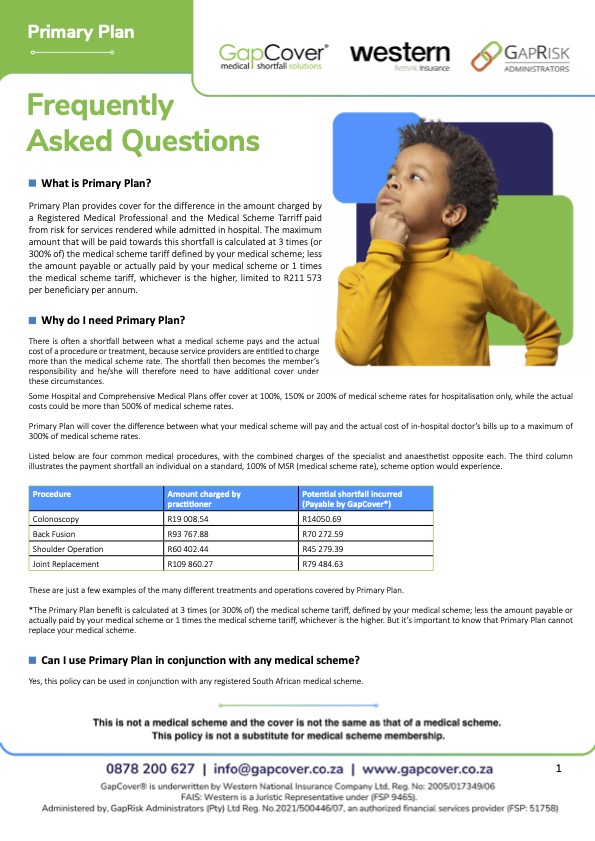 GapCover Primary Plan - FAQ Marketing Only_2025