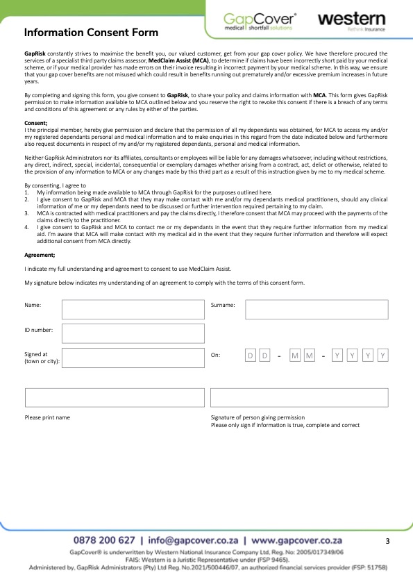 GapRisk MCA (MedClaim Assist) Consent form_2025